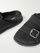 BIRKENSTOCK 1774 - 222 West Suede Clogs - Black