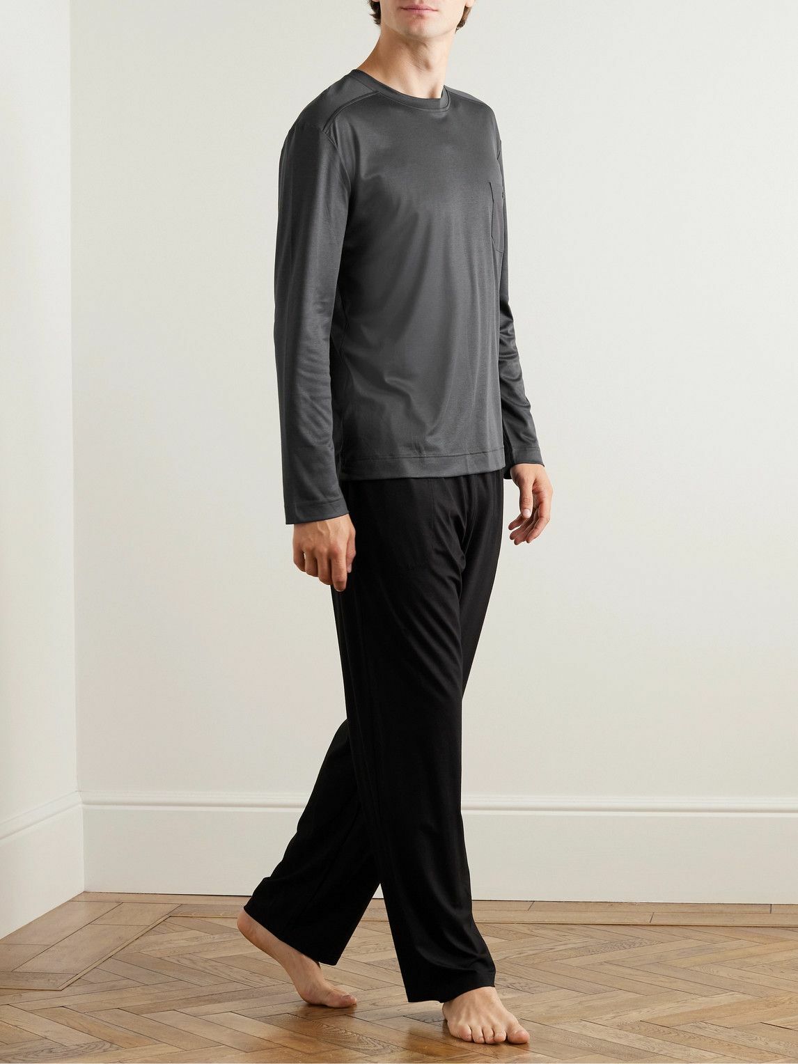 Zimmerli - Cotton and Modal-Blend Pyjama T-Shirt - Gray