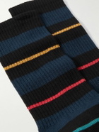 Paul Smith - Gallagher Striped Ribbed Cotton-Blend Socks