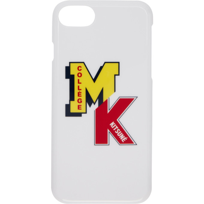 Maison Kitsune White MK College iPhone 7 Case Maison Kitsune