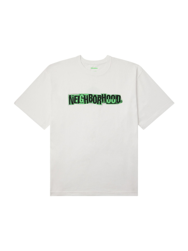 Photo: Neighborhood - Logo-Print Cotton-Jersey T-Shirt - White