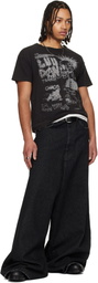 LU'U DAN Black Thrash T-shirt