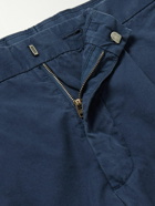 NN07 - Frey 1856 Tapered Cotton-Blend Twill Trousers - Blue
