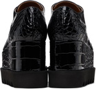 Stella McCartney Black Limited-Edition Elyse Crocodile Platform Derbys