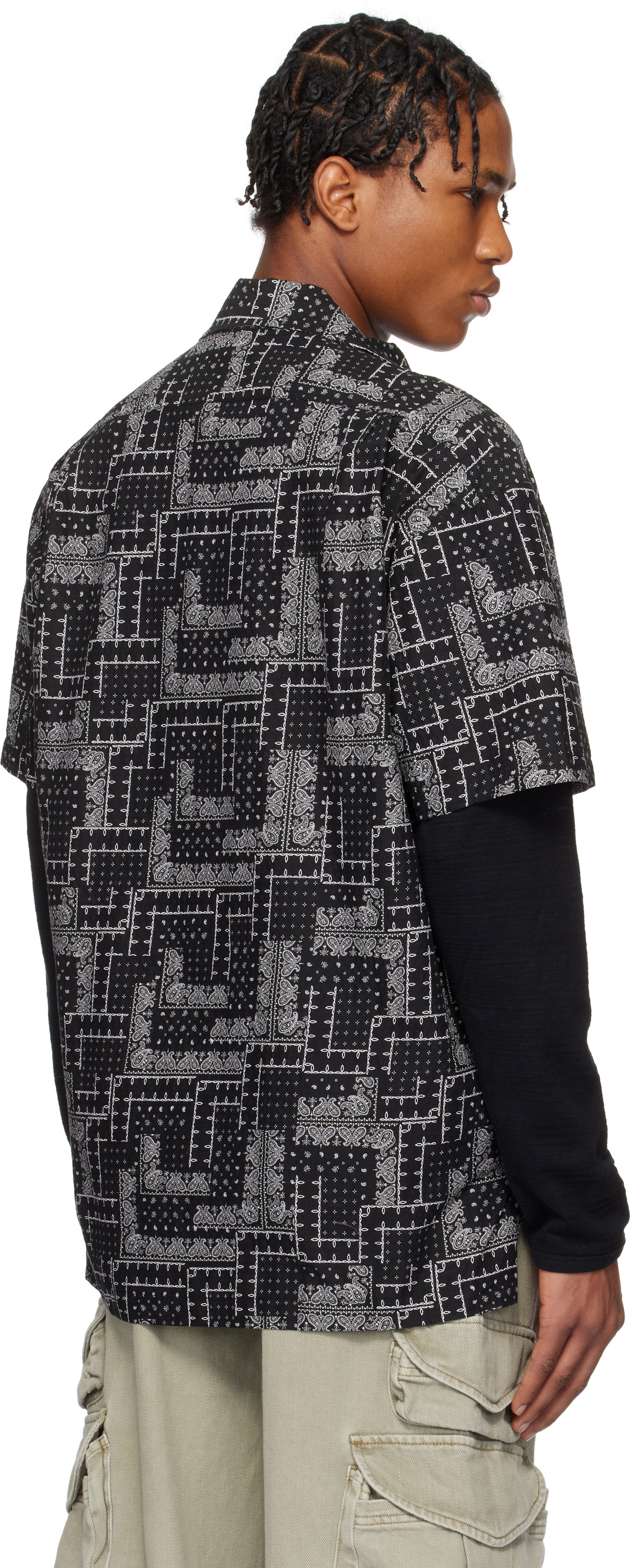Greg Lauren Black Short Sleeve Shirt