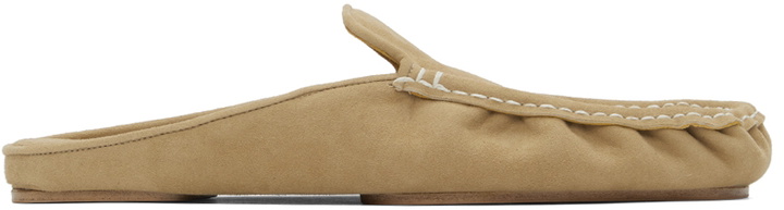 Photo: AURALEE Beige Suede Mocassin Slippers