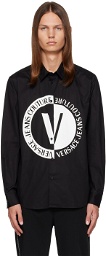 Versace Jeans Couture Black V-Emblem Shirt