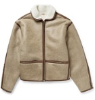 Isabel Marant - Akis Leather-Trimmed Shearling Jacket - Neutrals