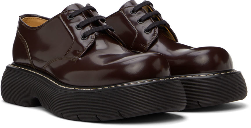 Bottega Veneta Burgundy Swell Lace-Up Boots Bottega Veneta