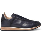Officine Creative - Keino Polished-Leather Sneakers - Men - Navy