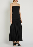 Jacquemus La Robe Abiha Draped Jersey Maxi Dress Black