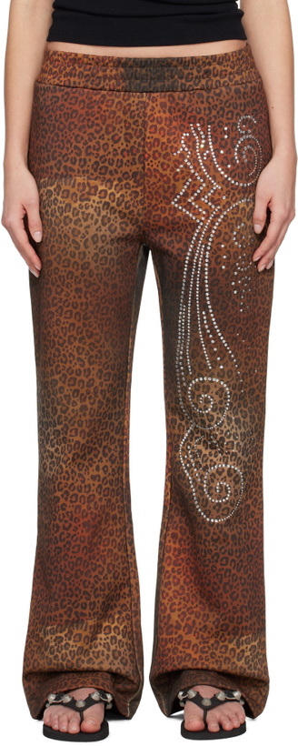 Photo: Praying Brown Cheetah Rhinestone Lounge Pants