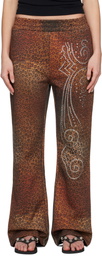 Praying Brown Cheetah Rhinestone Lounge Pants