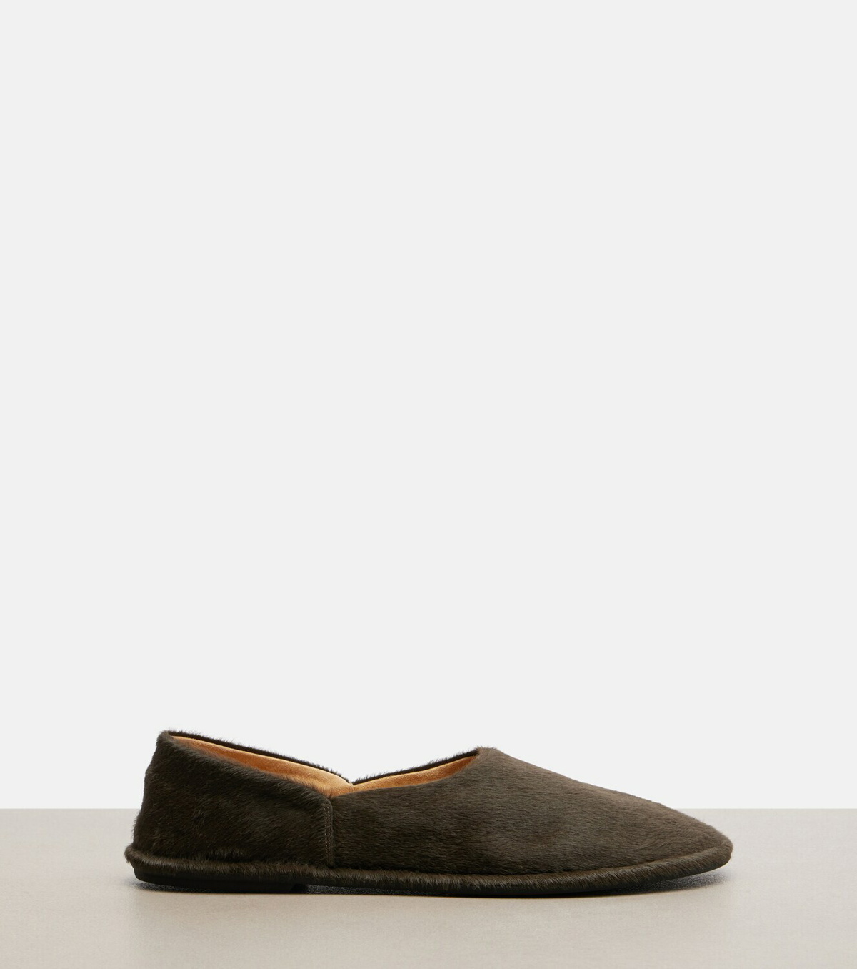 The Row Canal calf hair slip-on shoes