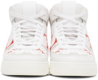 Valentino Garavani White & Red 'VL7N' High-Top Sneakers