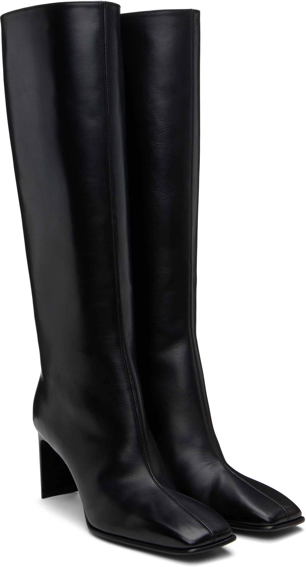 ロングブーツ SALVATORE FERRAGAMO Black Leather Tia Ankle Boots FERRAGAMO - Leather ankle boots black - The Corner