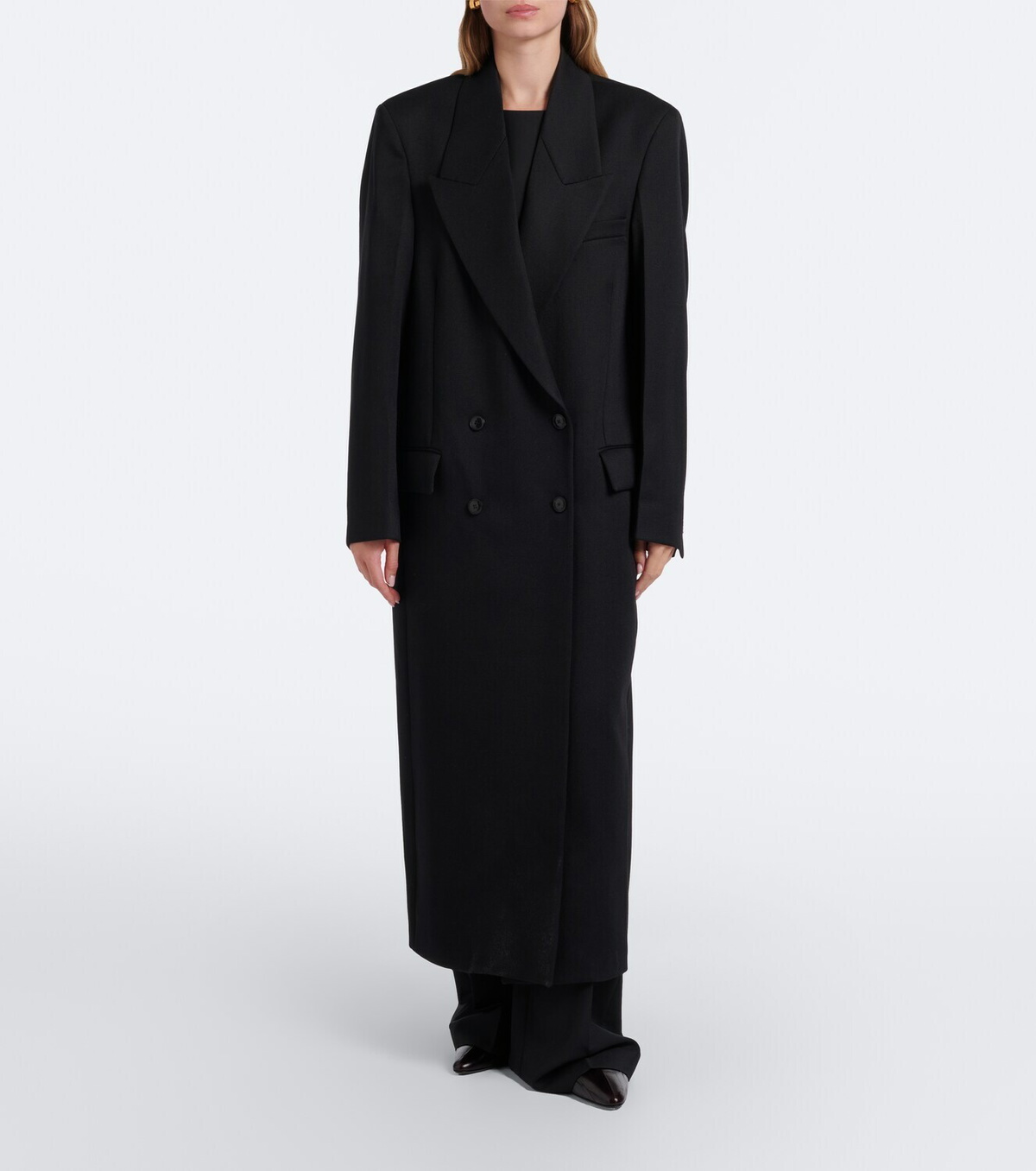 Róhe Double-breasted virgin wool coat