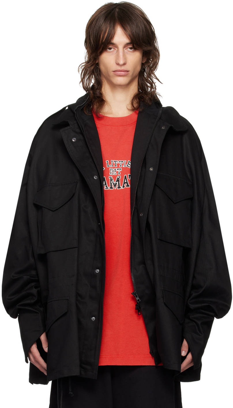 ジャケット・アウター VETEMENTS 19SS Black Mask Hooded Parka VETEMENTS Black Masked Jacket Vetements