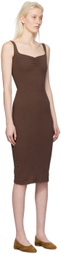 Gil Rodriguez Brown Corazon Midi Dress