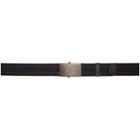 Prada Black and Blue Striped Nastro Belt