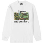 The Trilogy Tapes Men's Long Sleeve Space & Comfort T-Shirt in White
