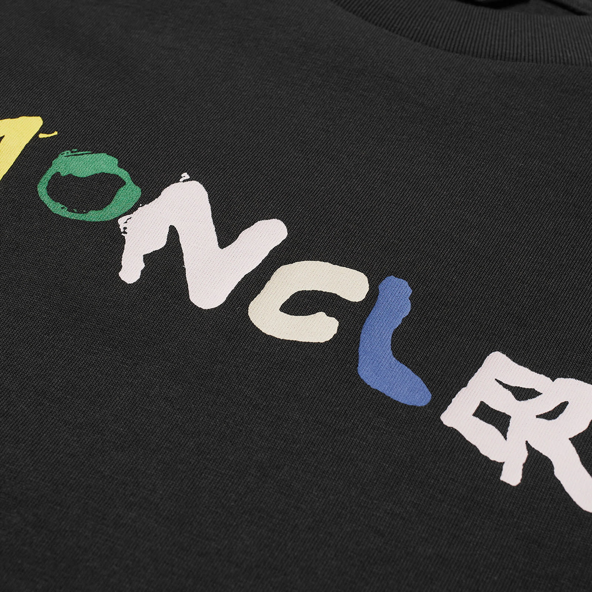 Moncler Men's Logo Long Sleeve T-Shirt in Black