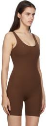 Girlfriend Collective Brown Bike Bodysuit