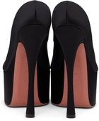 Amina Muaddi Black Anok Plateau Heeled Sandals