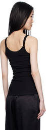 Filippa K Black Fine Rib Tank Top