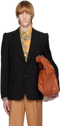 Dries Van Noten Black Notched Lapel Blazer