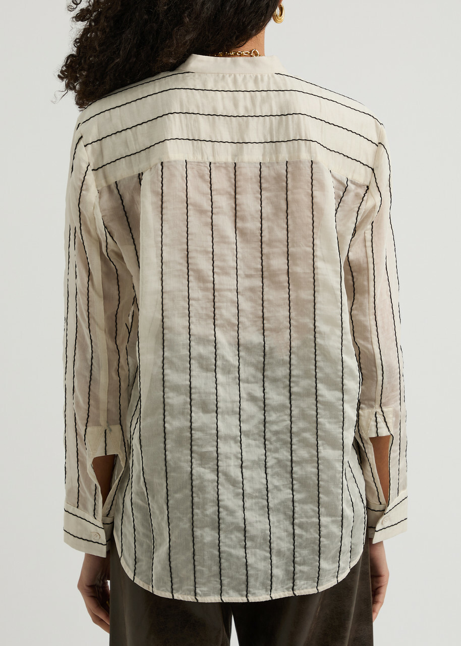 Day Birger ET Mikkelsen Yrsa Striped Chiffon Shirt Cream