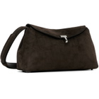 TOTEME Brown T-Lock Suede Clutch