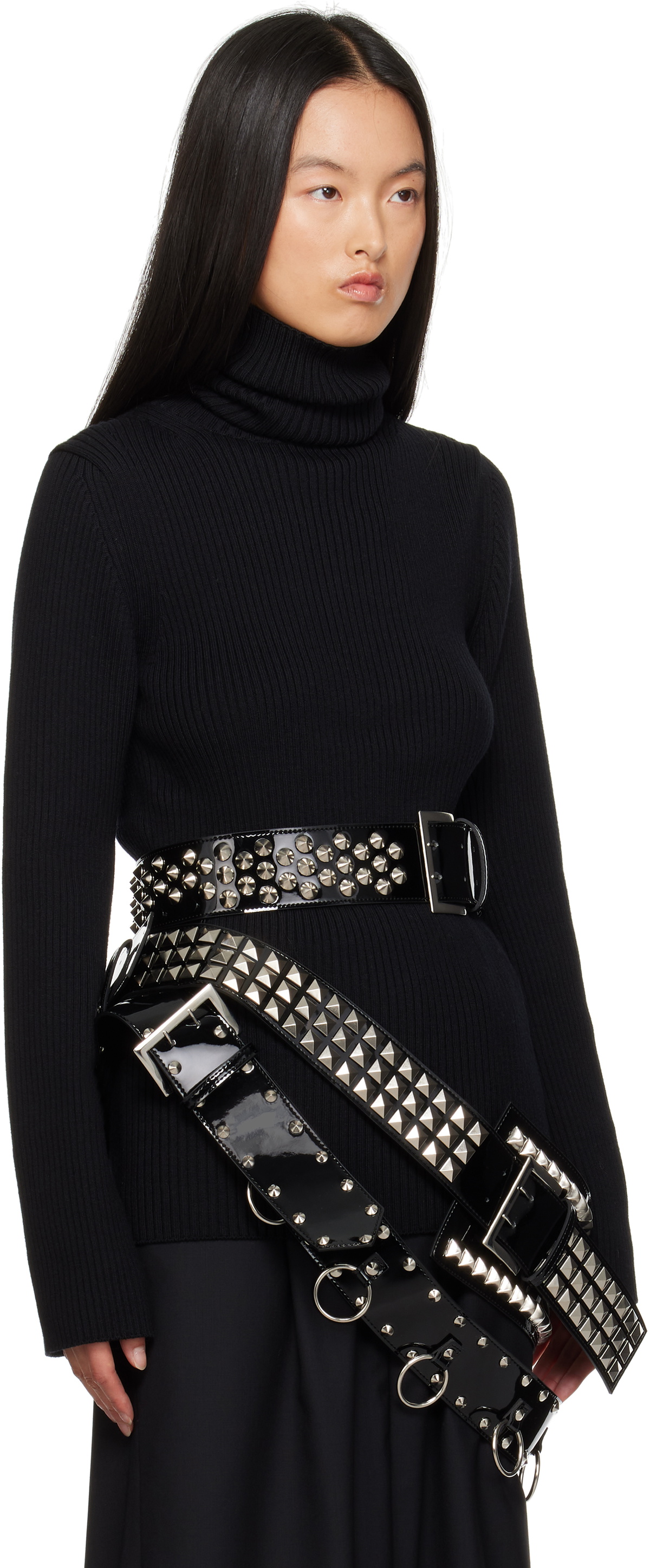 Junya Watanabe Black Enamel Belt