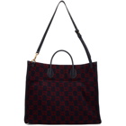 Gucci Navy Wool GG Tote