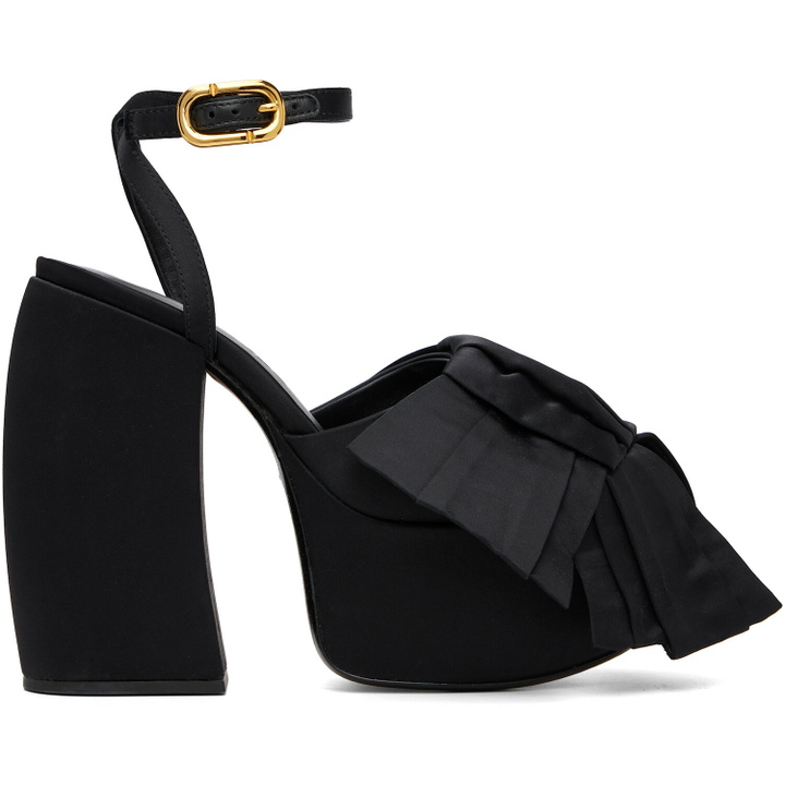 Photo: Marc Jacobs Black 'The Bow' Platform Heeled Sandals