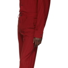 Valentino Red Plisse Trousers