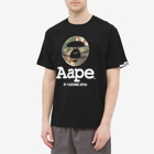 Men's AAPE Mix Camo Moon Face OG T-Shirt in Black