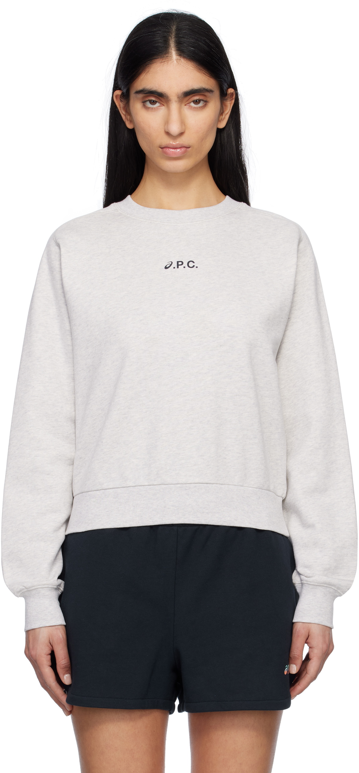 A.P.C. Gray ASICS Edition Stone Sweatshirt
