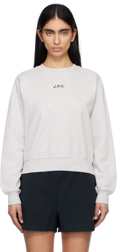 Photo: A.P.C. Gray ASICS Edition Stone Sweatshirt