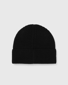 C.P. Company Metropolis Series Extra Fine Merino Wool Logo Beanie Black - Mens - Beanies