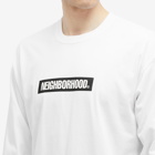 Neighborhood Men's 2 Long Sleeve Box Logo T-Shirt in White