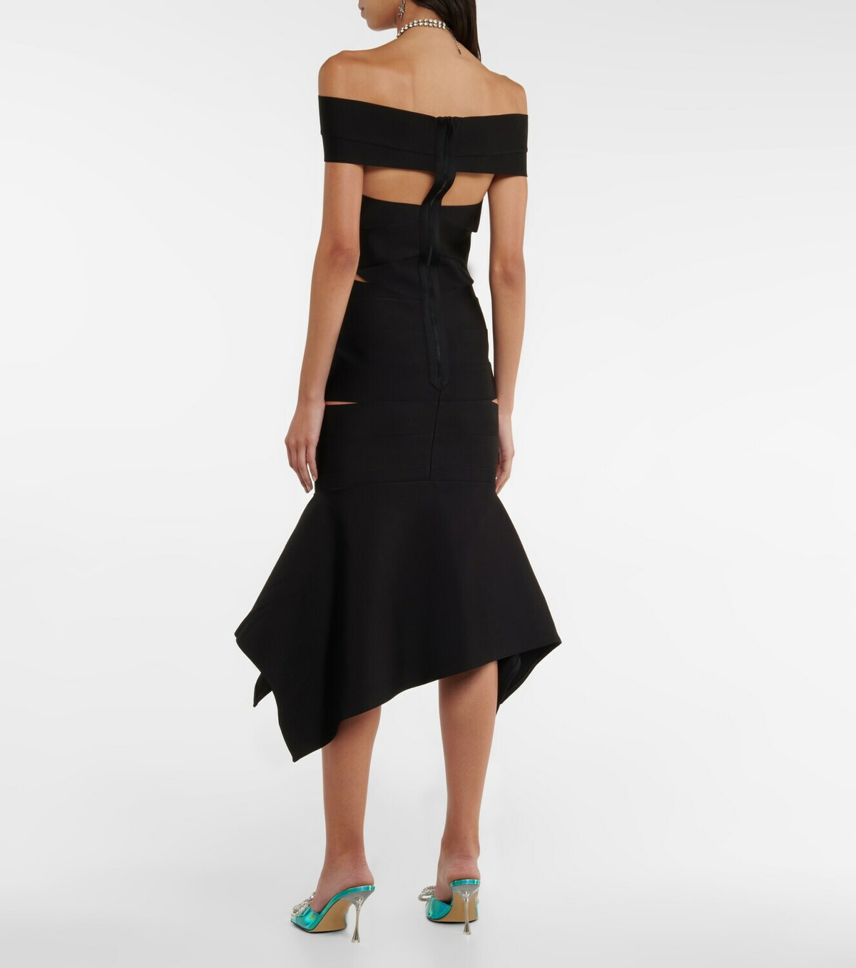 Alexandre Vauthier - Off-shoulder knit midi dress Alexandre Vauthier