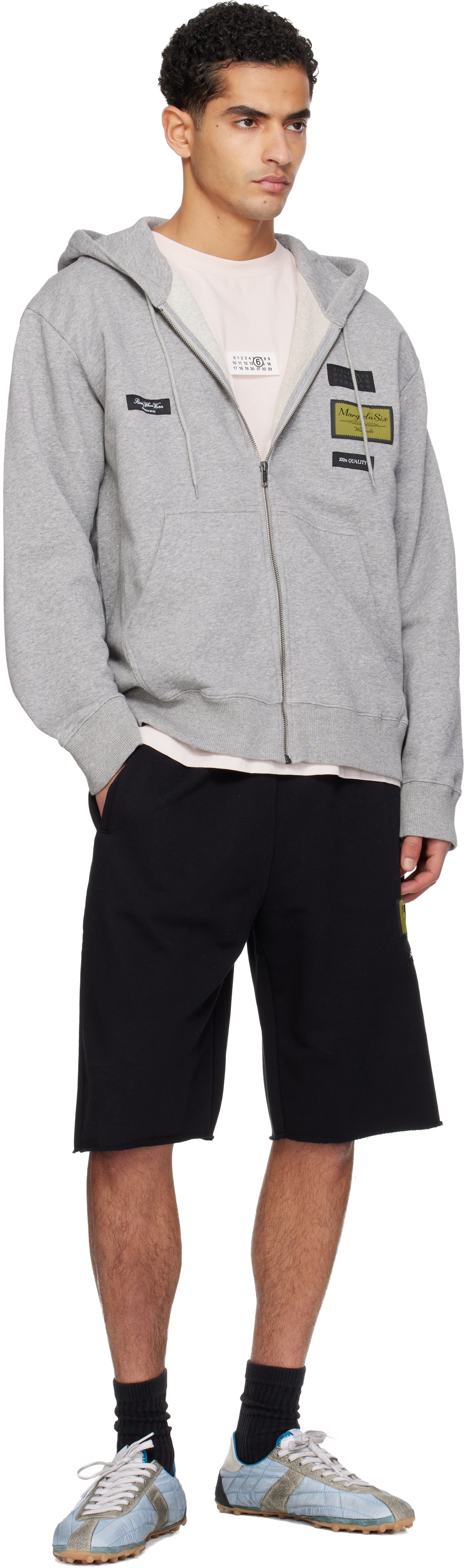 MM6 Maison Margiela Black Label Patch Shorts