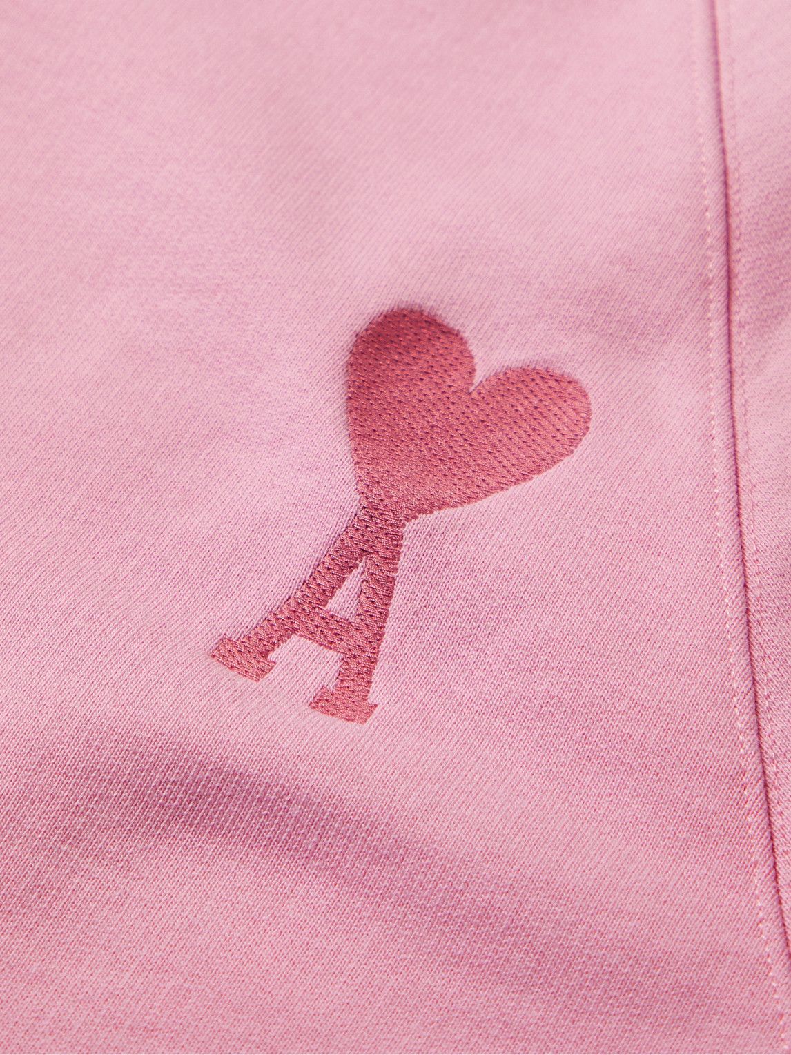 AMI PARIS - Logo-Embroidered Cotton-Jersey Sweatshirt - Pink AMI