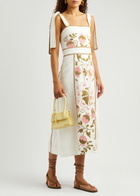 Lug Von Siga Ornella Uzbek Embroidered Linen Midi Dress Multicoloured