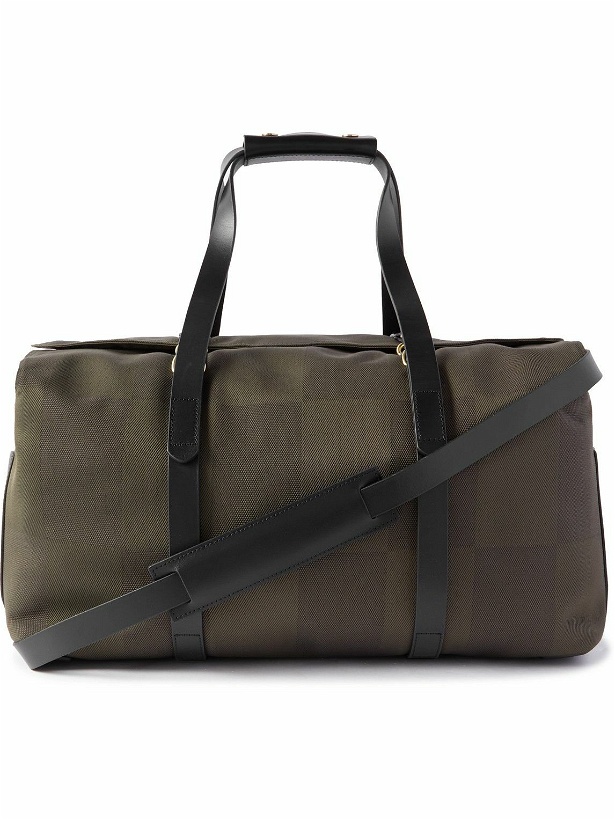 Photo: Mismo - M/S Supply Leather-Trimmed Canvas-Jacquard Weekend Bag