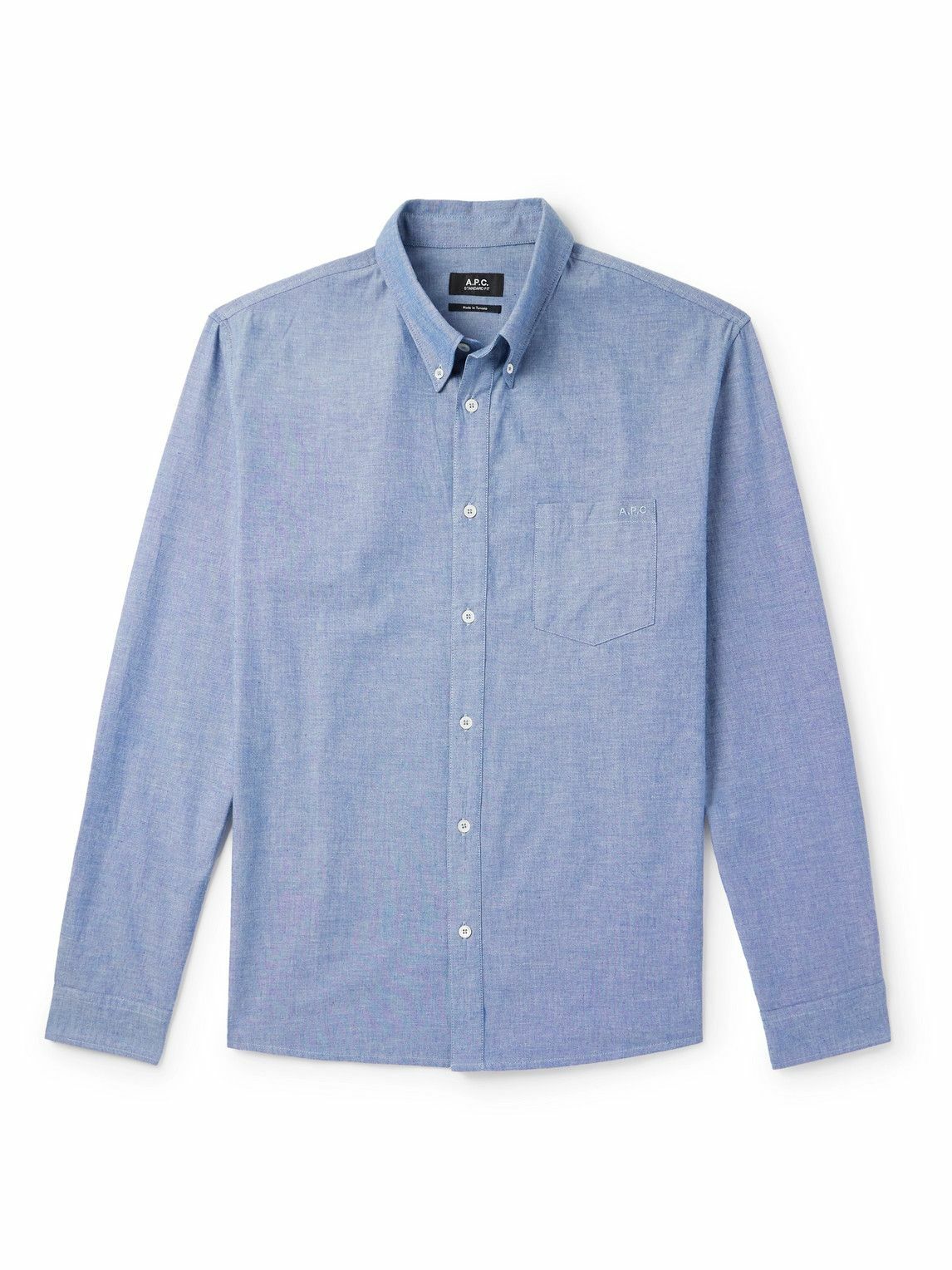 A.P.C. - Edouard Brodé Cotton-Chambray Shirt - Blue