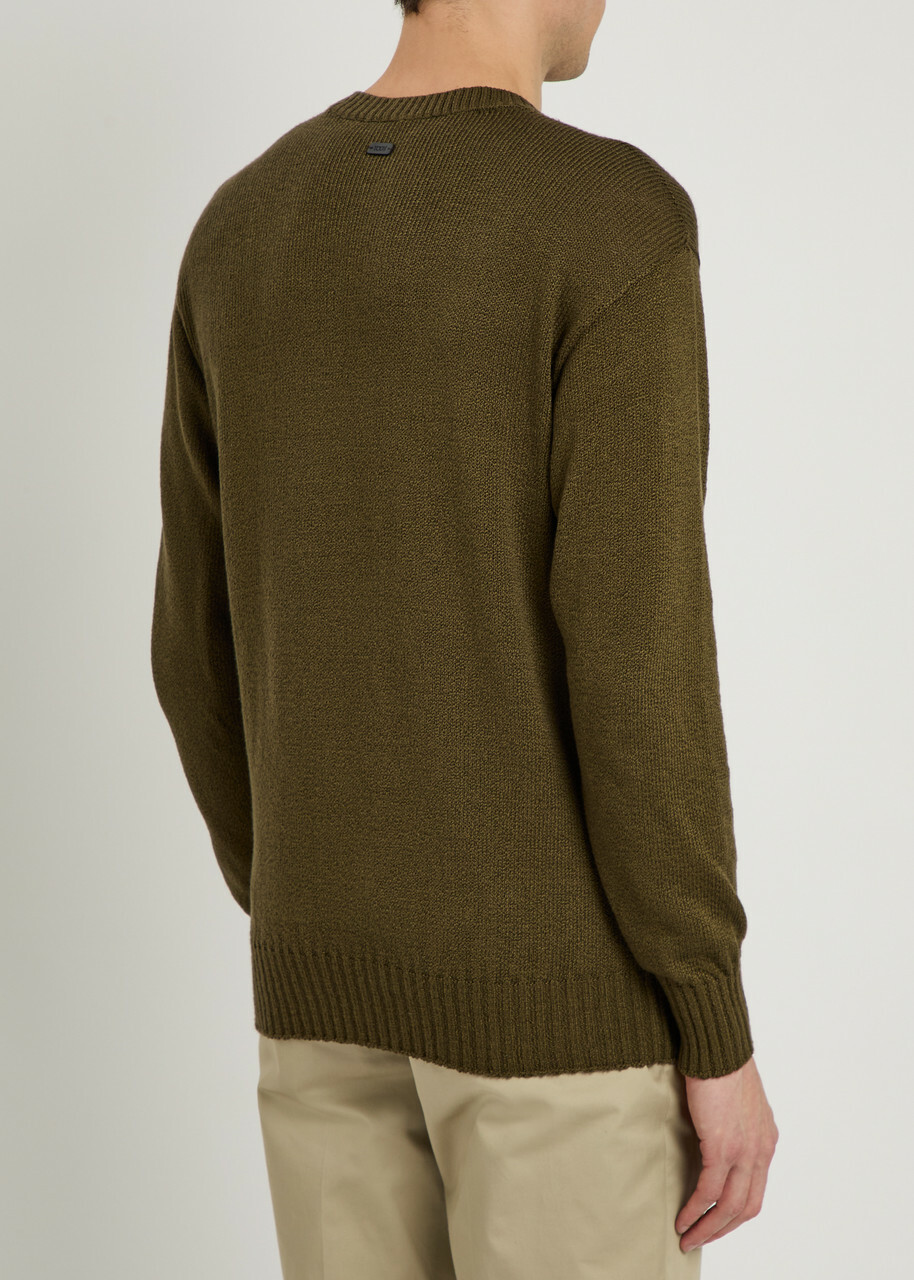 Tods Crew-neck Cotton-knit Jumper Brown
