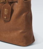 Miu Miu Aventure leather tote bag