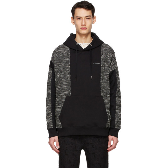 Andersson Bell Black Fabric Contrast Hoodie Andersson Bell